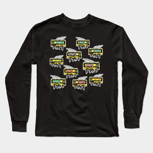 Yellow Bee Network Buses / Bees, Transport for Greater Manchester Long Sleeve T-Shirt by jimmy-digital